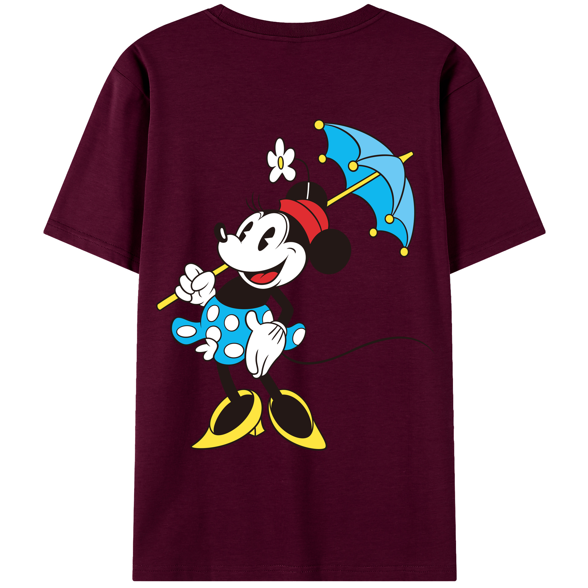 （画像用） ミッキーマウス Mickey Mouse レディース半袖Tシャツ(バックプリント)